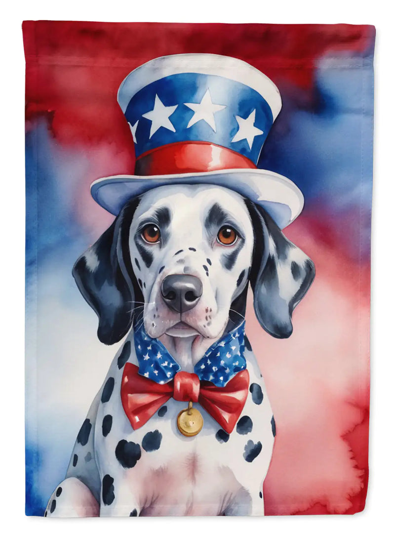 Dalmatian Patriotic American Garden Flag