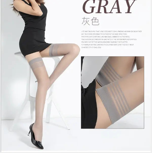 Elegant Lace or Striped Thigh Highs